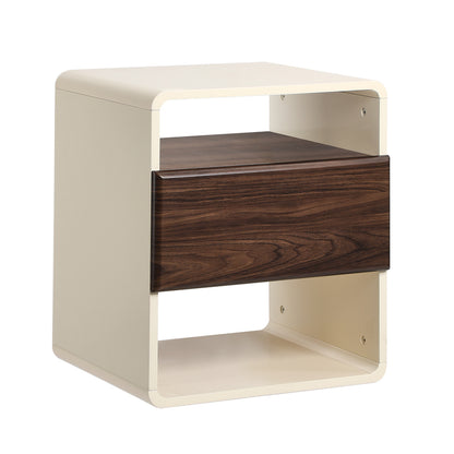 Tenley White Walnut Bedside Table