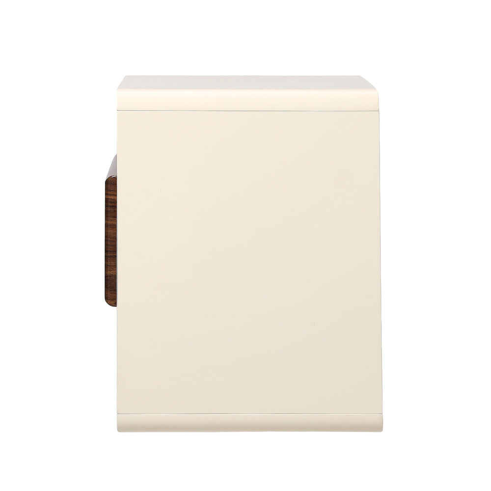 Tenley White Walnut Bedside Table