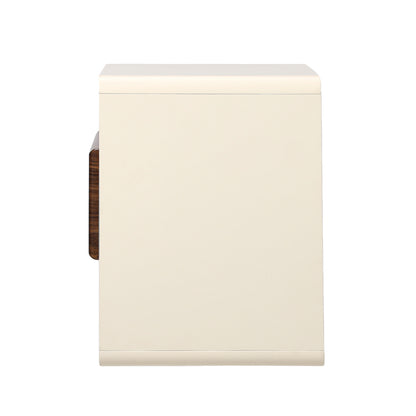 Tenley White Walnut Bedside Table