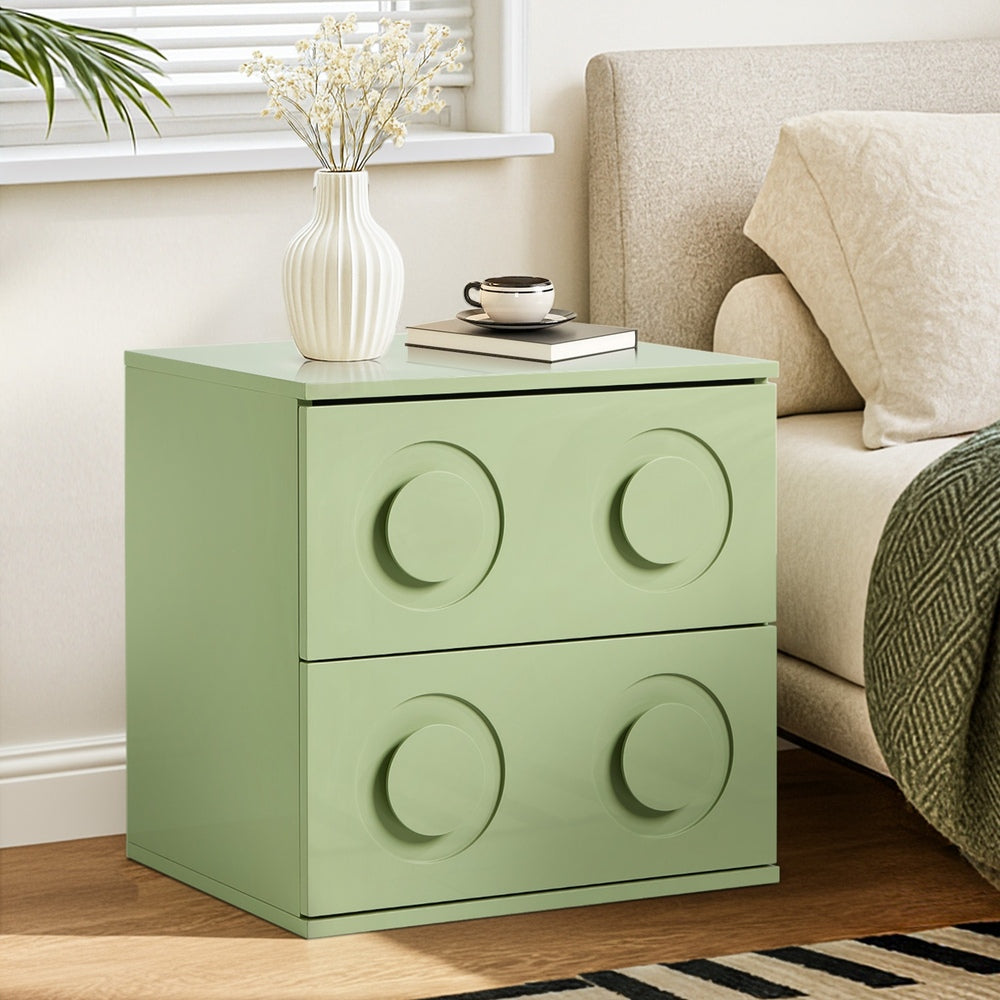 Cassie Green Bedside Table