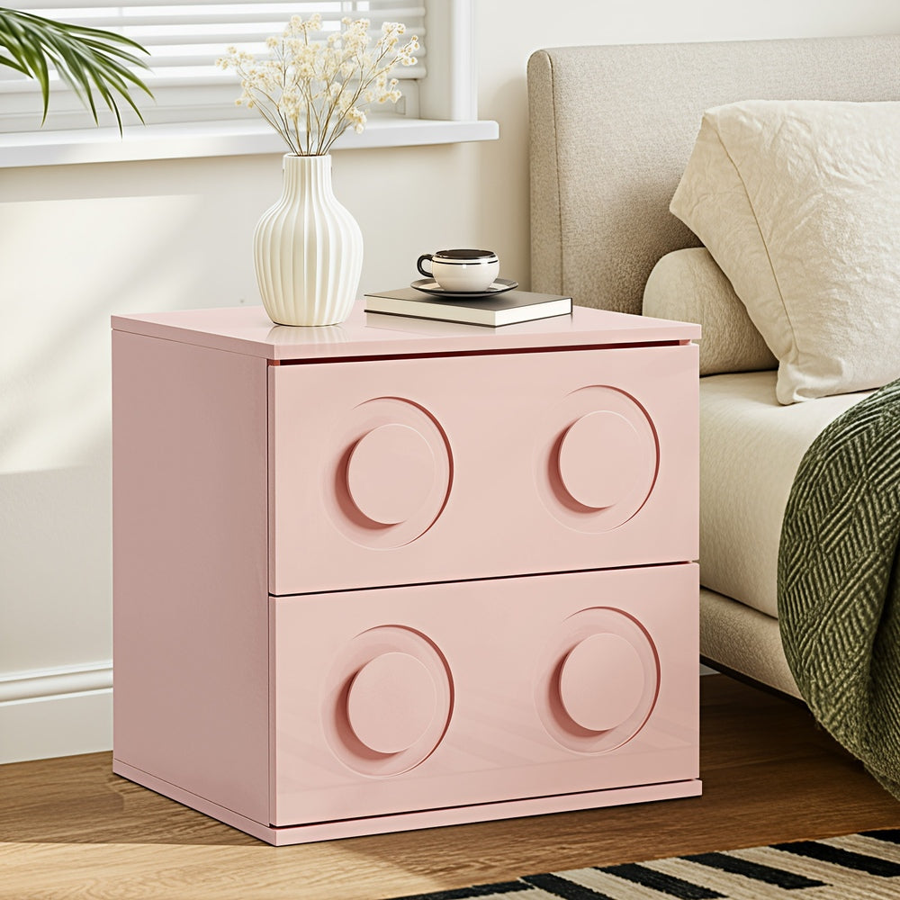 Cassie Pink Bedside Table