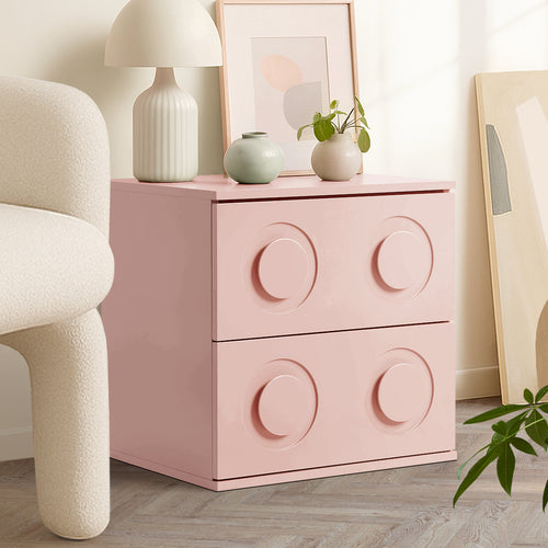 Cassie Pink Bedside Table