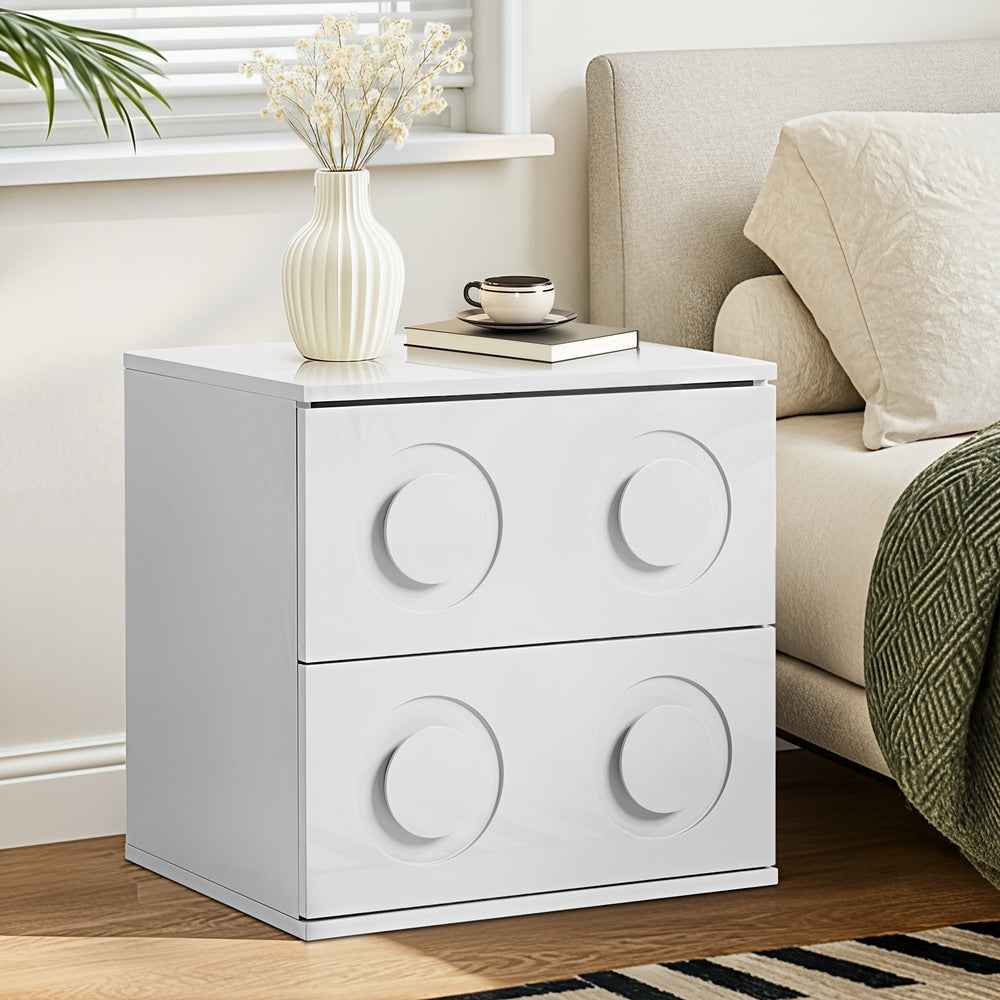 Cassie White Bedside Table
