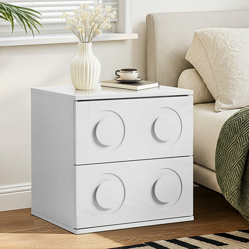 Cassie White Bedside Table