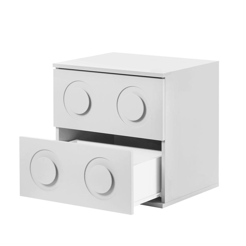 Cassie White Bedside Table