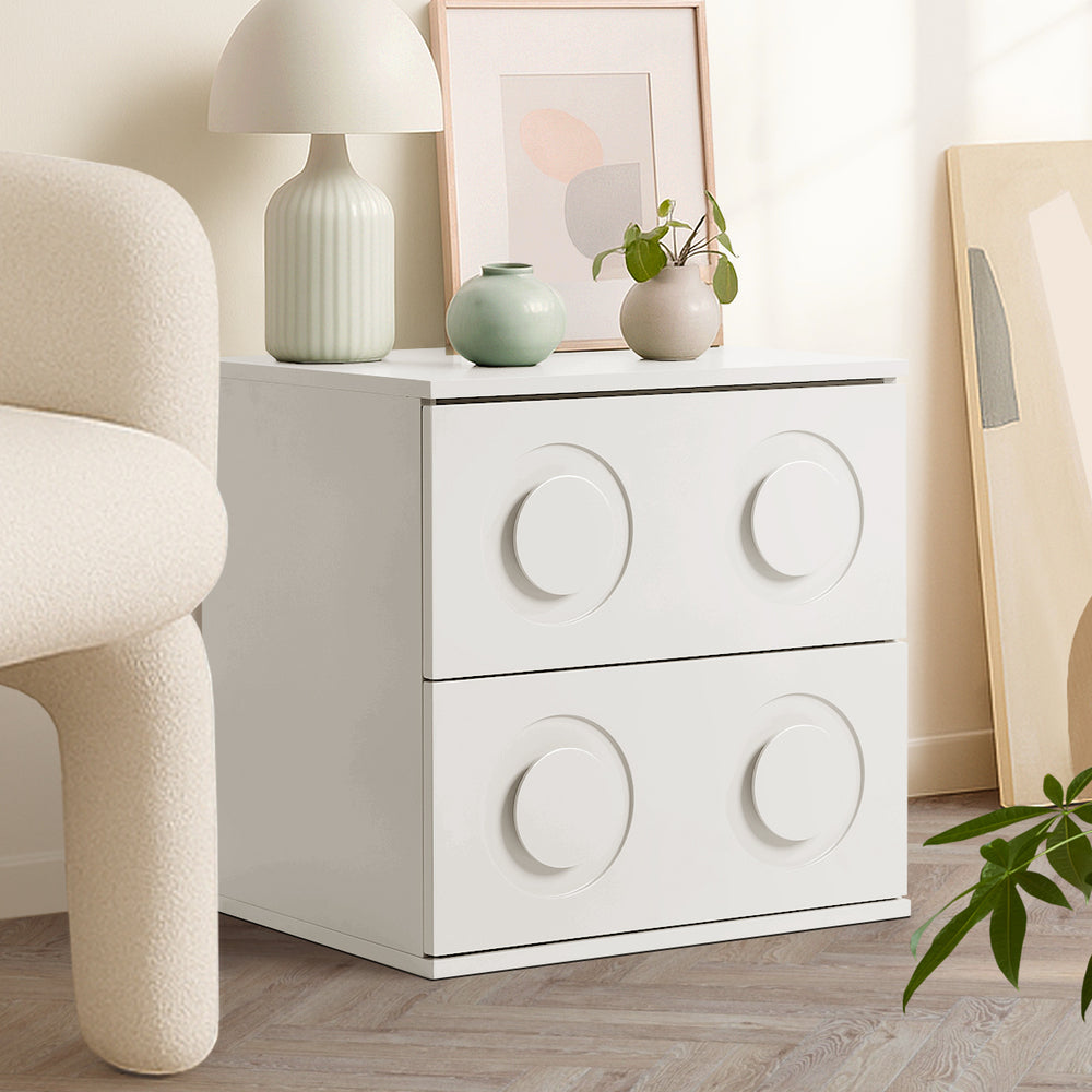 Cassie White Bedside Table