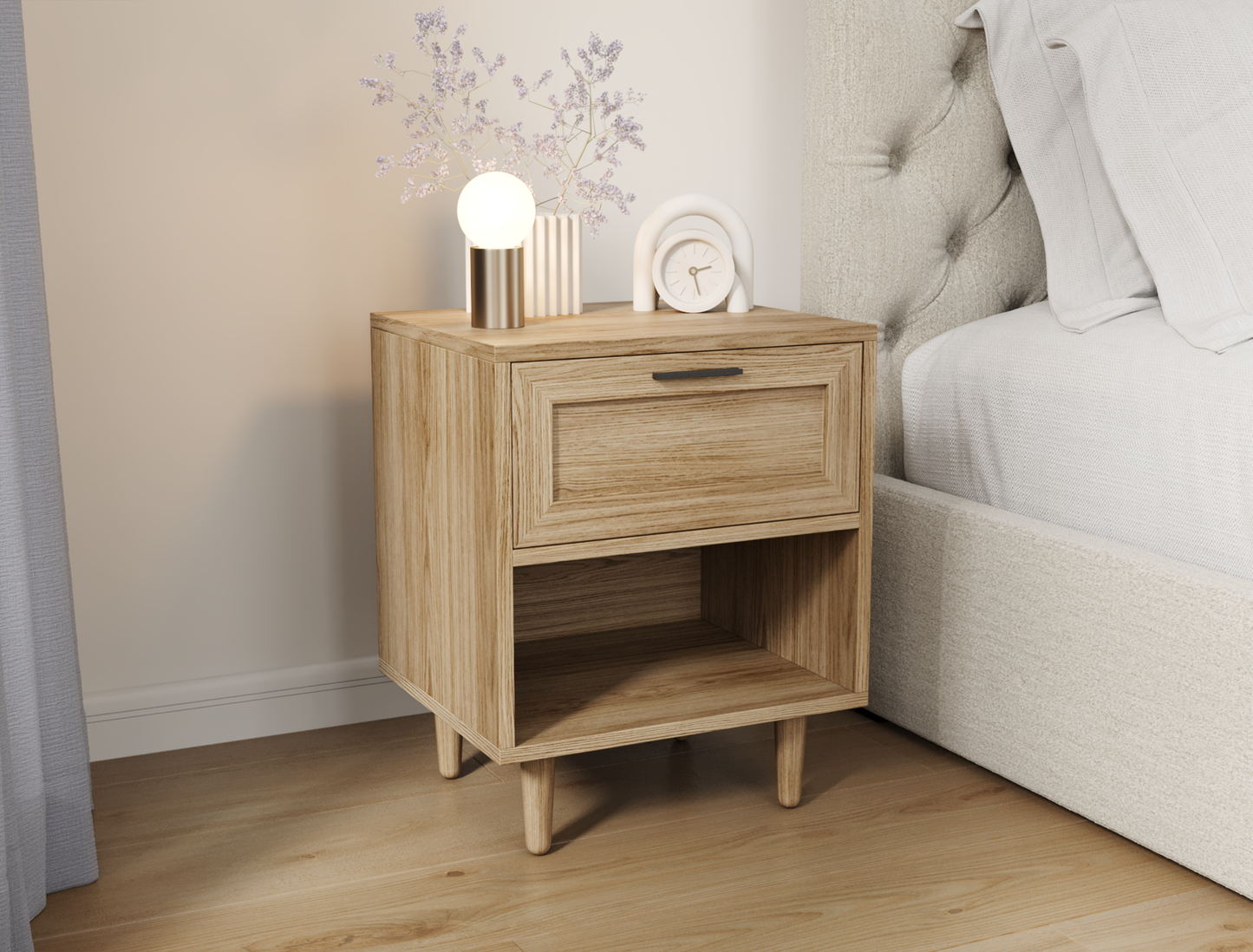 Kenzo Natural Bedside Table