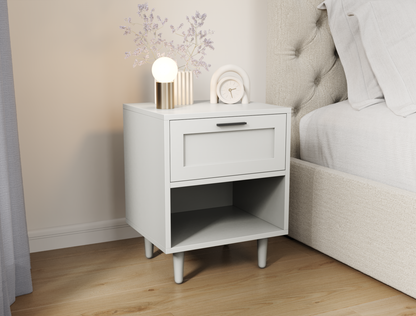 Kenzo White Bedside Table