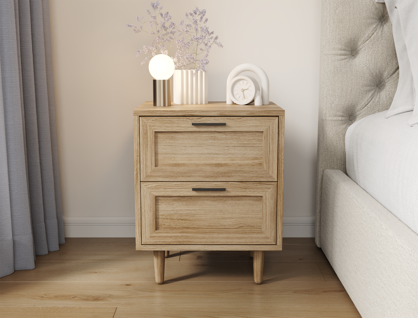 Kenzo II Natural Bedside Table