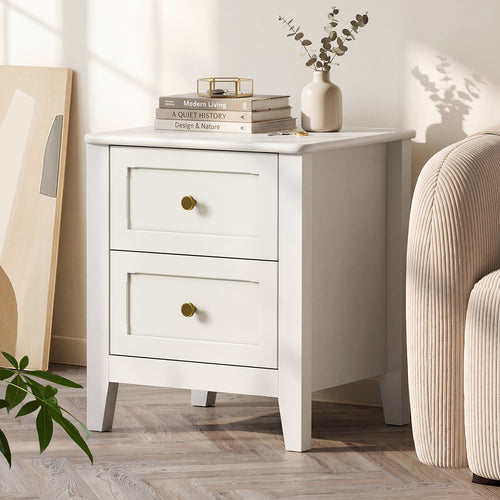 Etta White Bedside Table