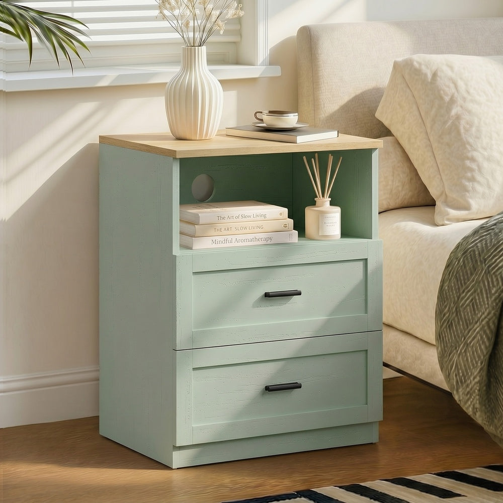 Retro II Green Bedside Table
