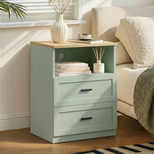 Retro II Green Bedside Table
