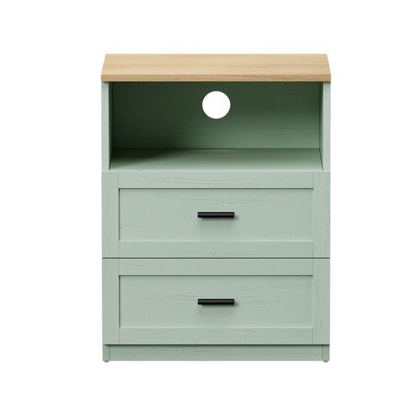 Retro II Green Bedside Table