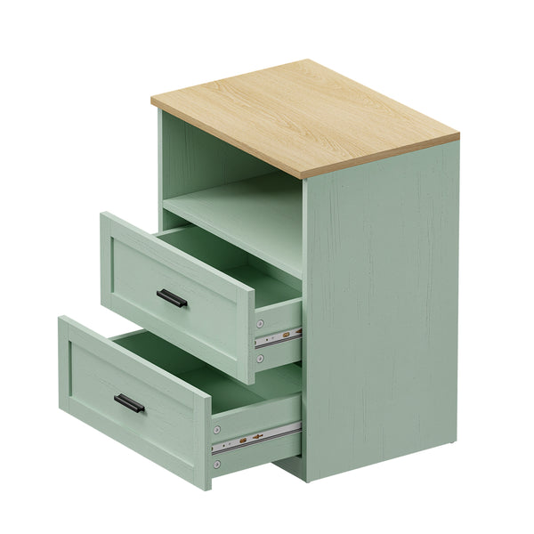 Retro II Green Bedside Table