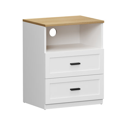 Retro II White Bedside Table