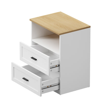 Retro II White Bedside Table