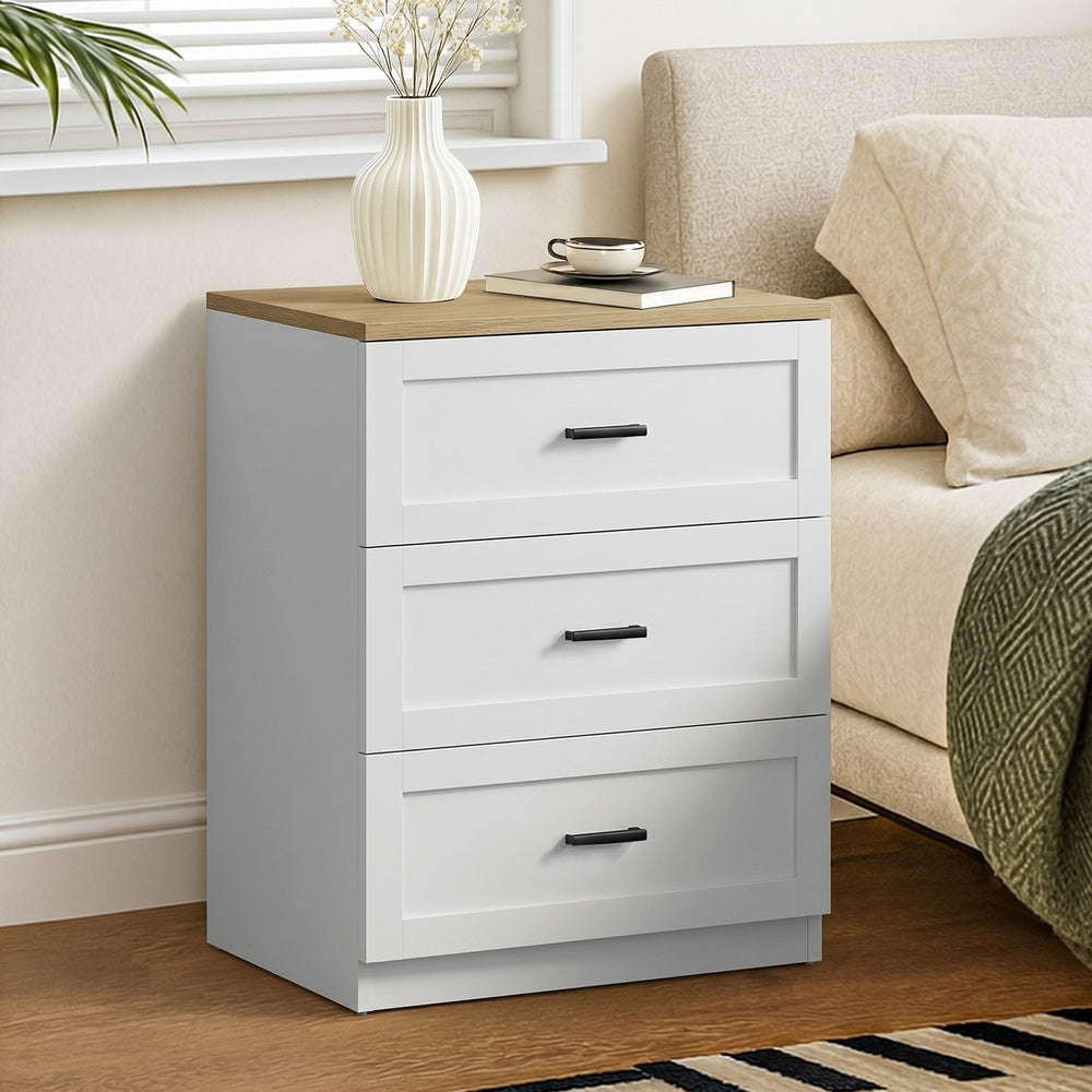 Victor White Bedside Table