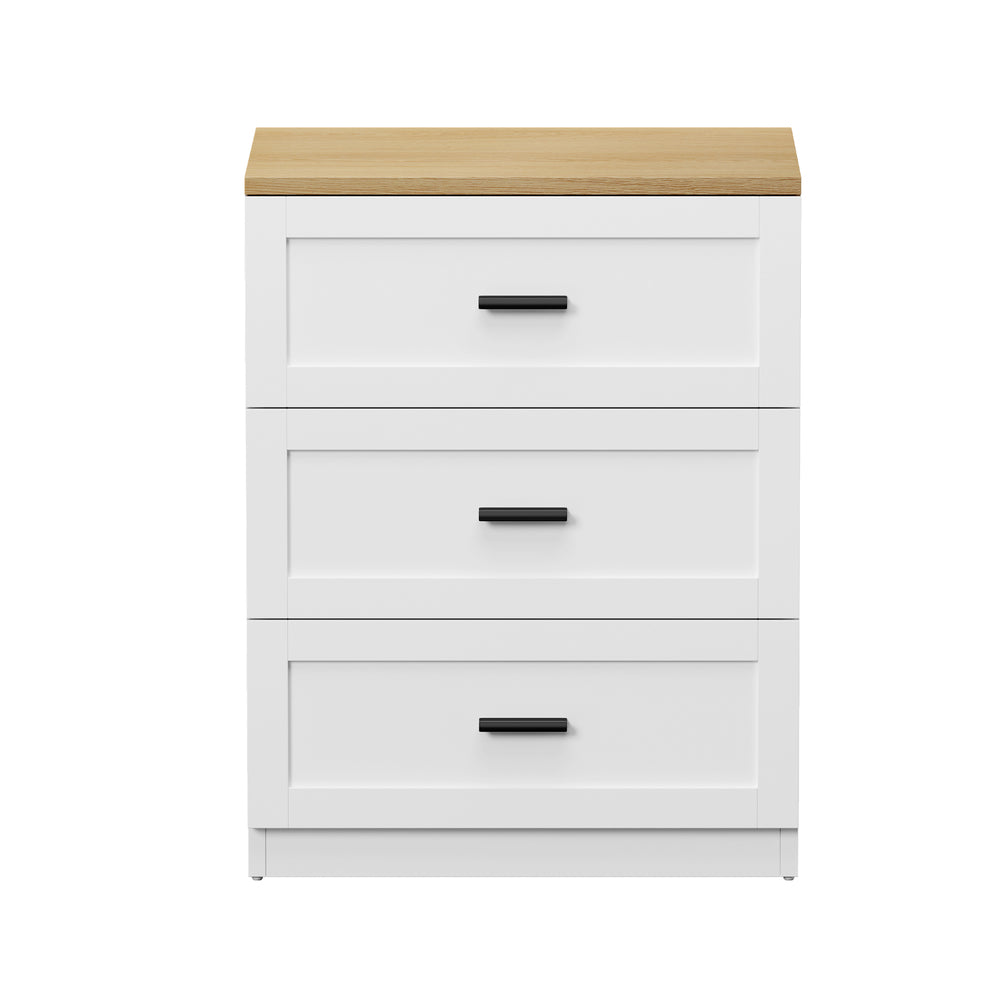 Victor White Bedside Table