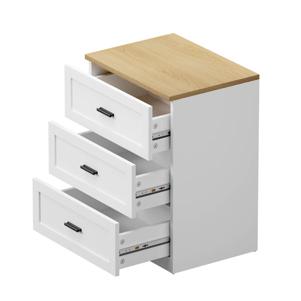 Victor White Bedside Table