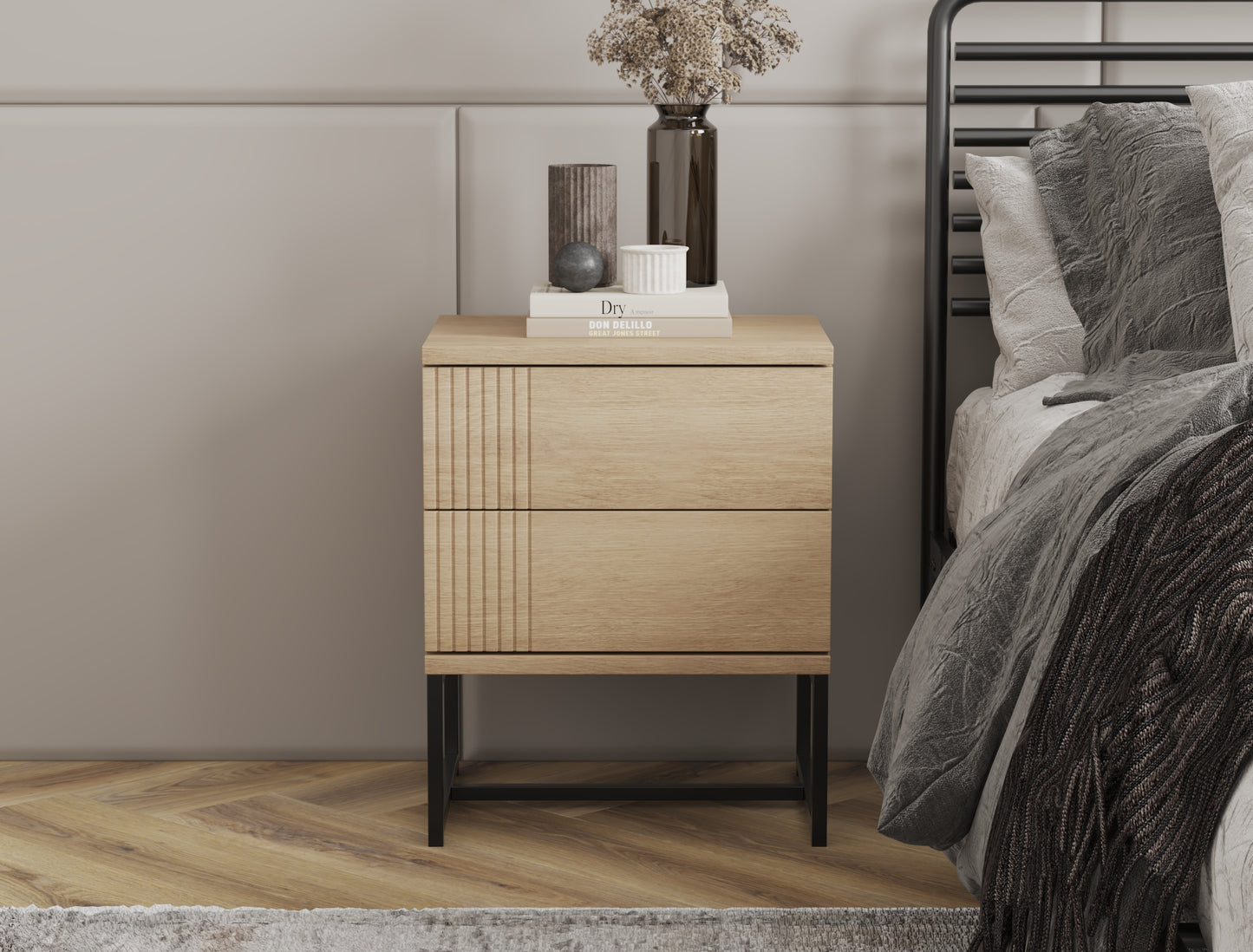 Paloma Natural Bedside Table