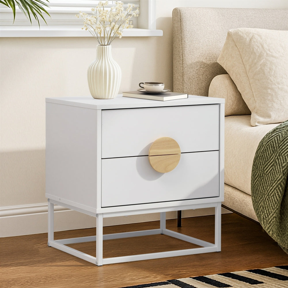 Anita White Bedside Table