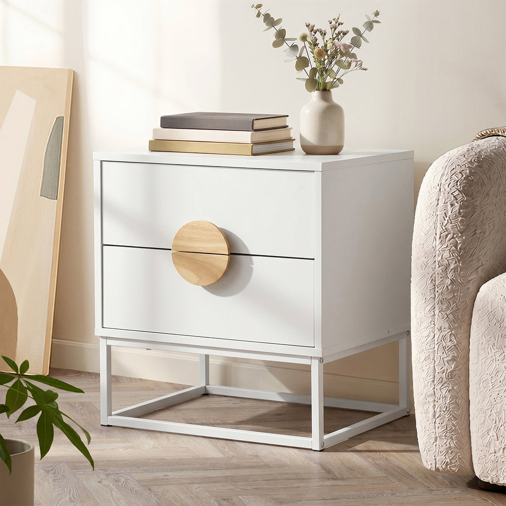 Anita White Bedside Table