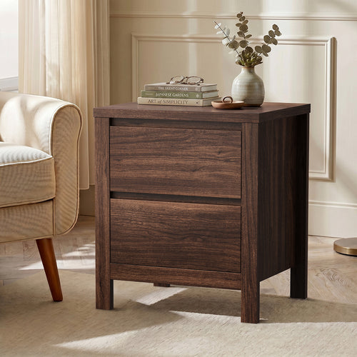 Rhea Walnut Bedside Table