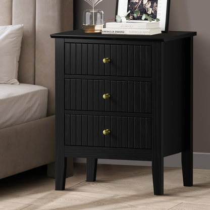 Rios Black Bedside Table