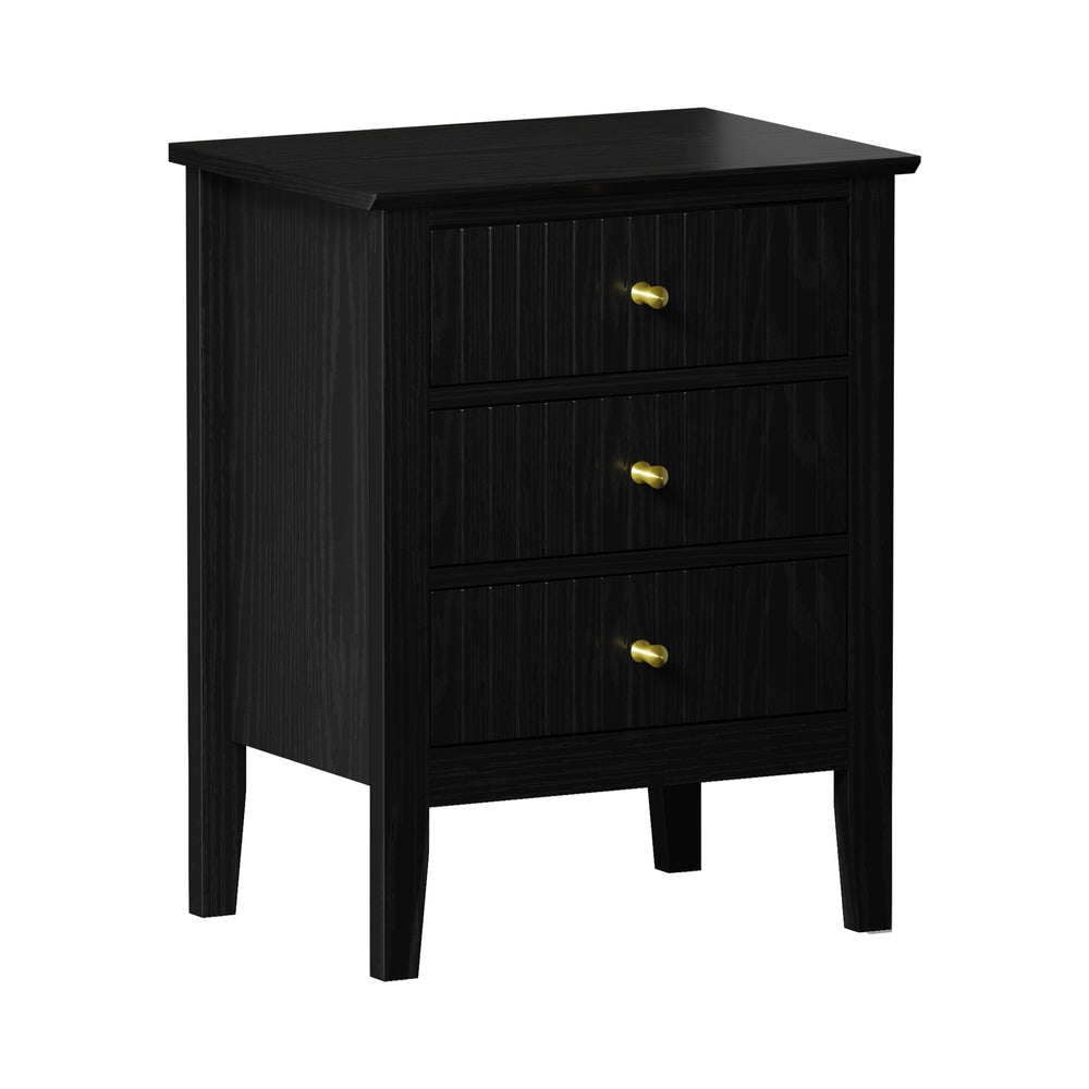 Rios Black Bedside Table