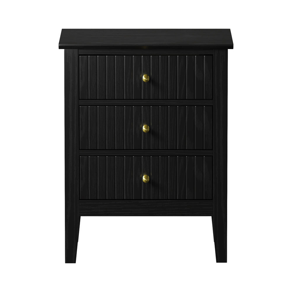 Rios Black Bedside Table