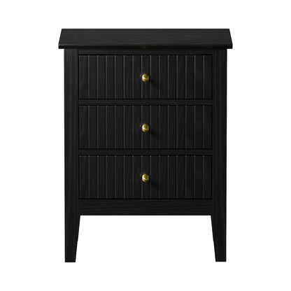 Rios Black Bedside Table