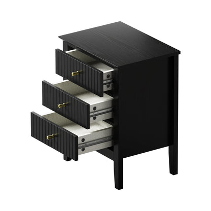 Rios Black Bedside Table
