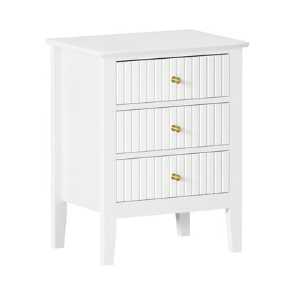 Rios White Bedside Table
