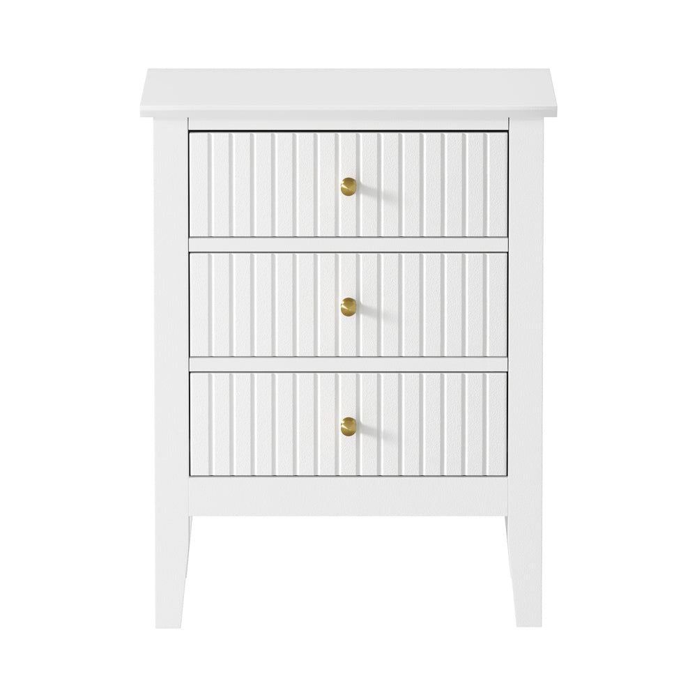 Rios White Bedside Table