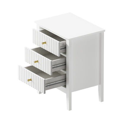 Rios White Bedside Table