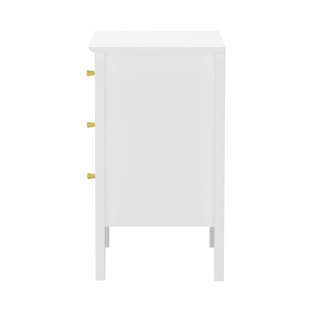 Rios White Bedside Table