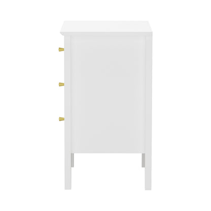 Rios White Bedside Table