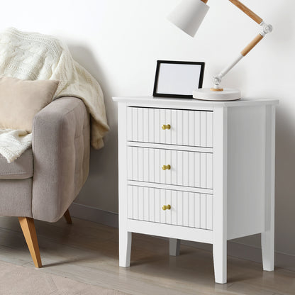 Rios White Bedside Table