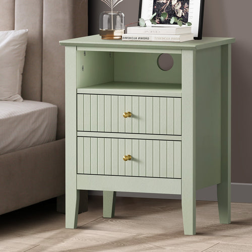 Avalon Green Bedside Table