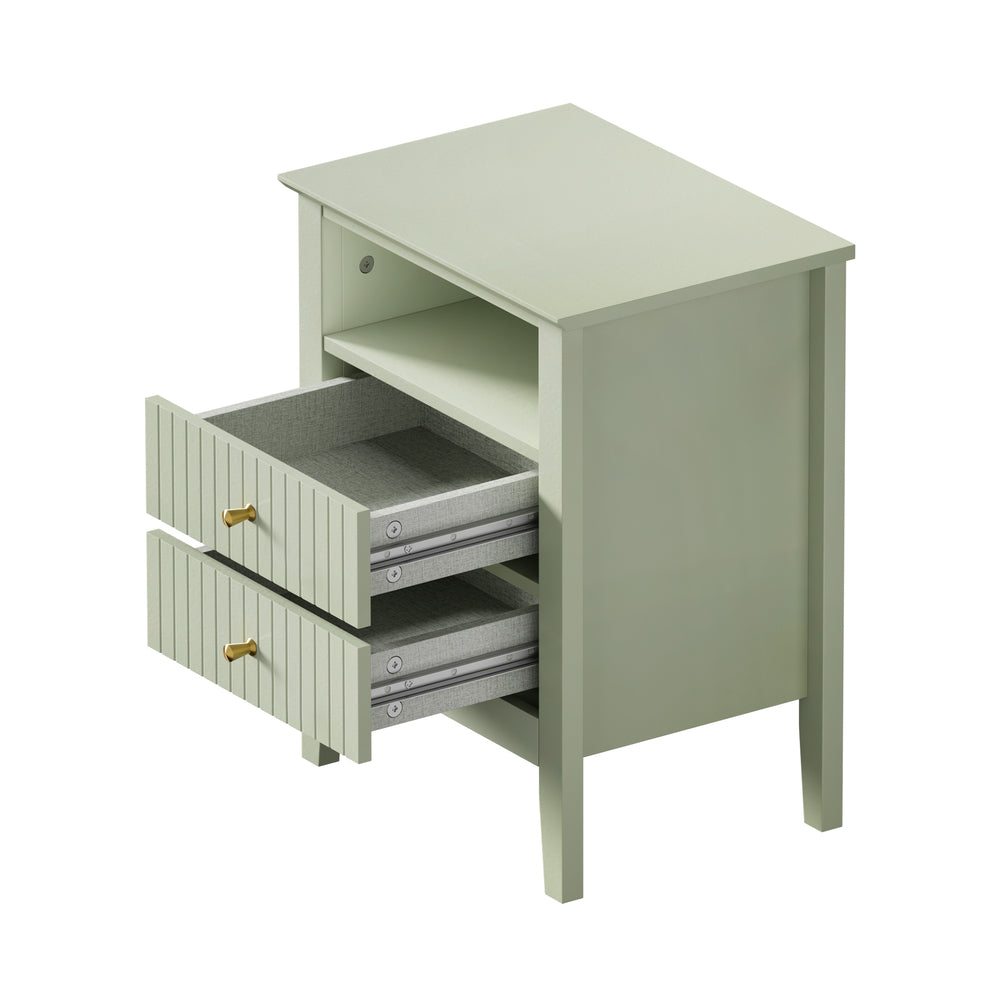 Avalon Green Bedside Table