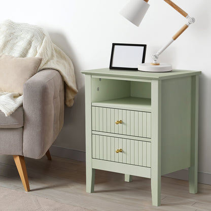 Avalon Green Bedside Table