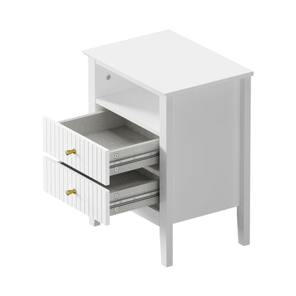 Avalon White Bedside Table