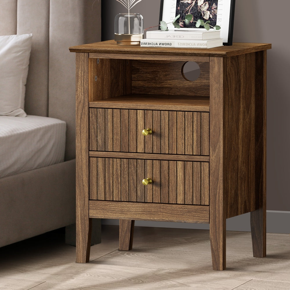 Avalon Walnut Bedside Table