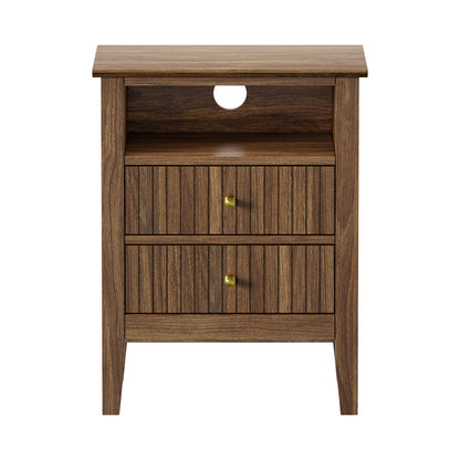 Avalon Walnut Bedside Table