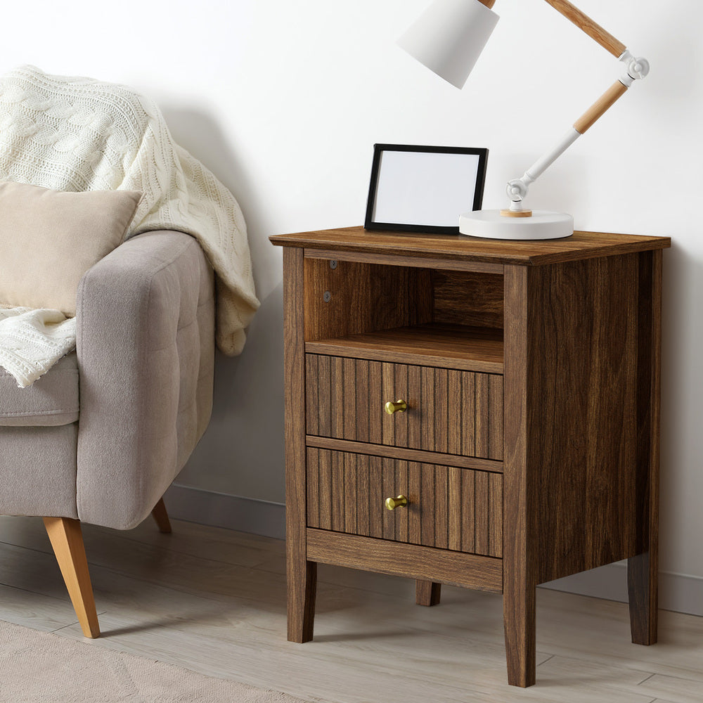 Avalon Walnut Bedside Table