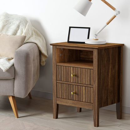 Avalon Walnut Bedside Table