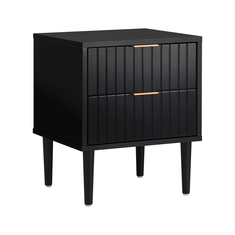 Casey Black Bedside Table