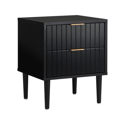 Casey Black Bedside Table