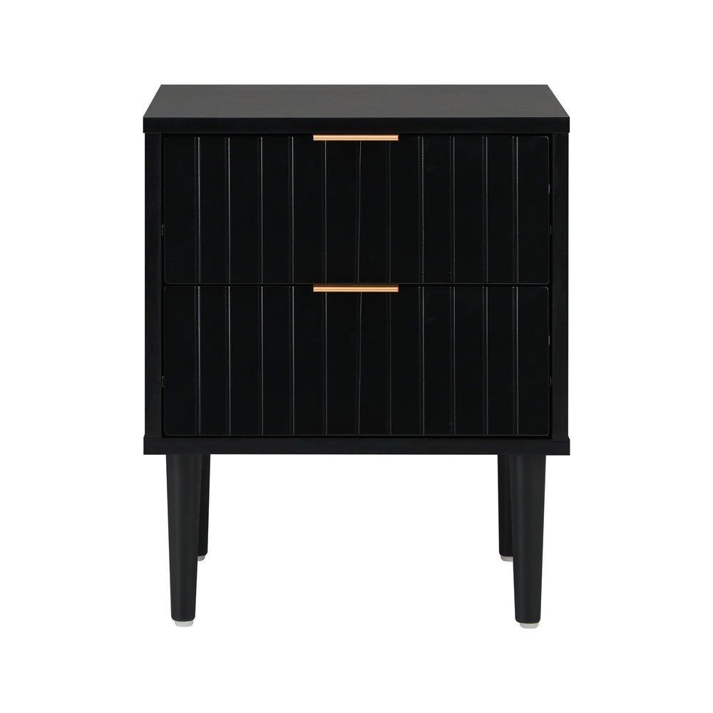 Casey Black Bedside Table