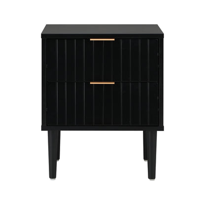 Casey Black Bedside Table